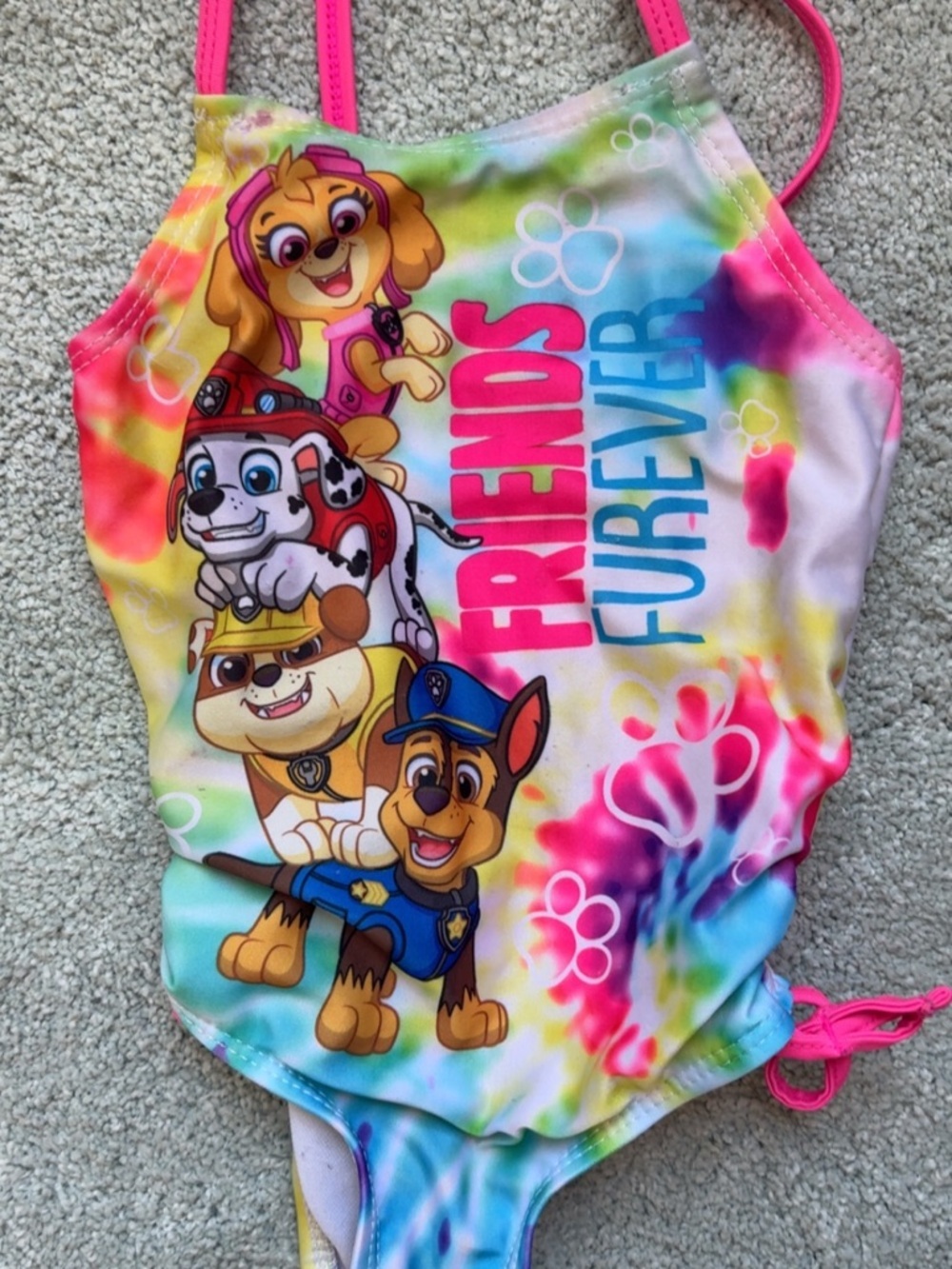 Paw Patrol 'Friends Furever' Tie-Dye One-Piece Swimsuit - Multicolor